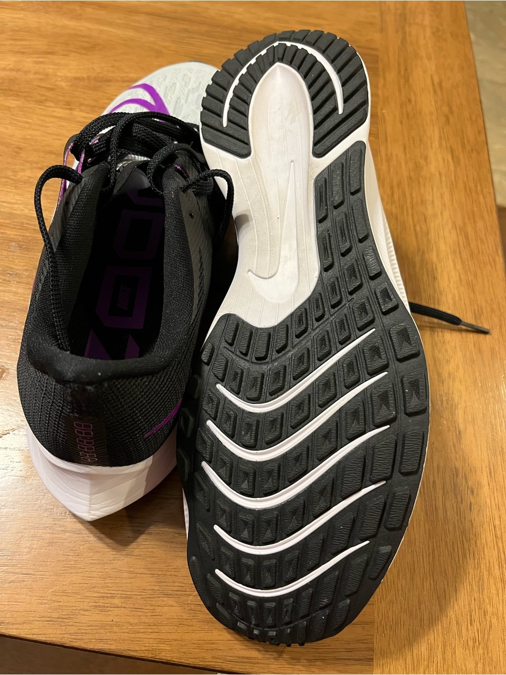 Nike Women's Rival FlyAthletic Running Shoes Gray with Purple and Black Size 9 - Picture 5 of 8
